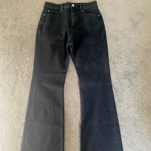 Ann Taylor Petite High Rise Flare Jeans - Black Size 4P.